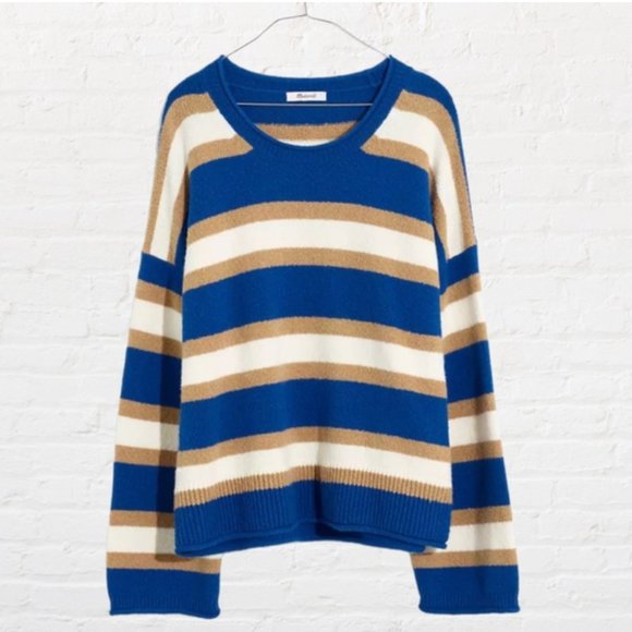 MADEWELL Halo-Striped Belmore Sweater szL - Picture 5 of 12